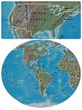 United States and The Americas map