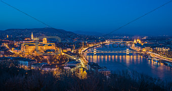 Cityscape of Budapest, Hungary at Twilight