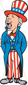 Uncle Sam American Shouting Cartoon