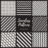 Vector Seamless Black And White Pattern Collection
