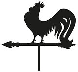 Rooster weather vane silhouette