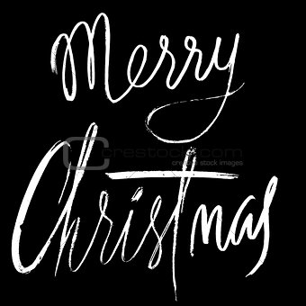 Merry Christmas vector calligraphy lettering