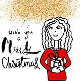 Christmas card. Holiday handwriting inspiration