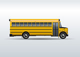 Vector school bus isolated on white background