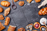 Delicious and sweet seasonal pastry background