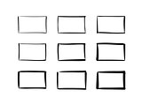 Hand-drawn vector rectangles set