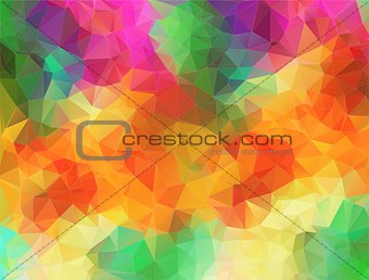 Abstract 2D mulicolor composition with triangle shapes