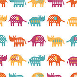 African animals cute seamless pattern