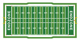 American Football Field Aerial View Illustration