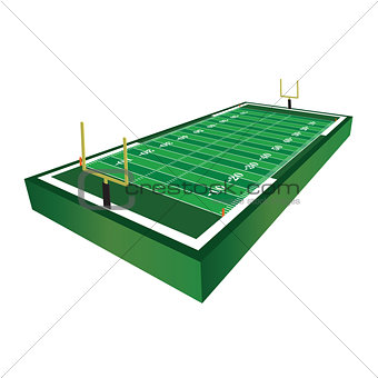 3D American Football Field Illustration