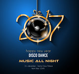 2017 Happy New Year Disco Party Background for your Flyers 