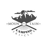 Ski Camping Emblem Design