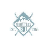 Mountain Ski Emblem Design
