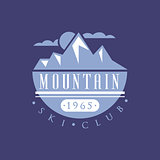 Mountain Ski Club Emblem Design