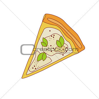 Pizza Slice With Four Cheese