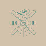 Rafting Camp Club Emblem Design
