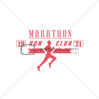Marathon Run Red Label Design