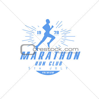 Marathon Running Blue Label Design