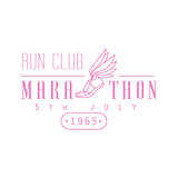 Marathon Running Pink Label Design