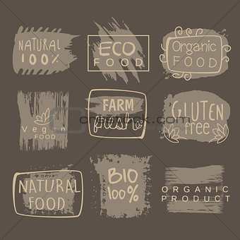 Eco Glute Free Bio Food Grey Logo Set