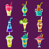 Smoothies And Sweet Multilayered Cocktails Collection
