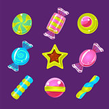 Hard Candy Colorful Simplified Icons Set