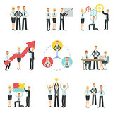 Business Team Working Together Achievement Process Infographic