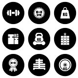 weight icons set