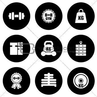 weight icons set