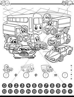 maths activity coloring page