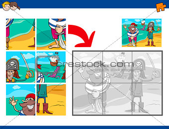 jigsaw puzzle activity with pirates