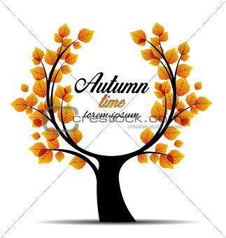 Vector autumn tree