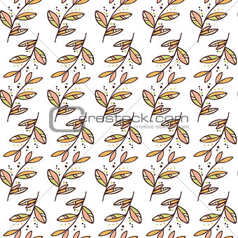 Vector seamless floral pattern with branches