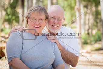 Happy Senior Couple Portrait Outdoors