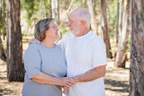 Happy Senior Couple Portrait Outdoors