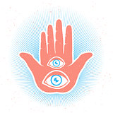 hand and eyes