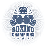  vintage logo for boxing