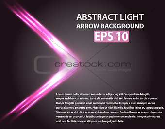 Abstract background with light arrow. Pink elements