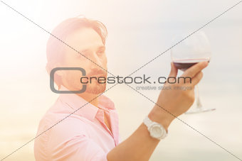 Sommelier with glass