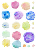 Abstract watercolor blots 