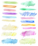 Abstract horizontal watercolor blots 