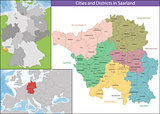 Map of Saarland