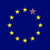 European Union and Great Britain flags concept.
