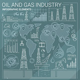 Oil and Gas Industry Infographic Elements