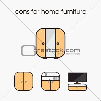 Icons for home furniture
