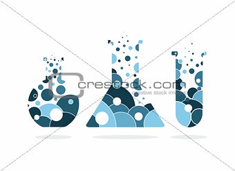 Abstract flasks icons