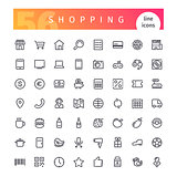 Shopping Line Icons Set