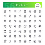 Plant Line Icons Set