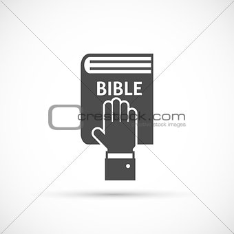 Hand on the Bible icon