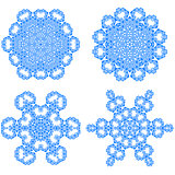 Set of Blue Snowflakes